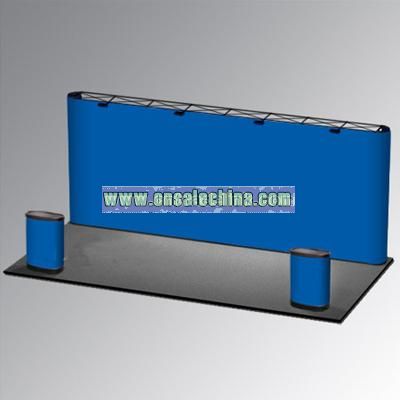 3x8 Straight pop up display,with fabric panel