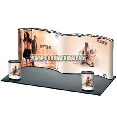 3500718 W-shape pop-up display,with PVC panel