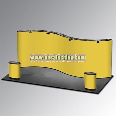 3500718 S-shape pop-up display,with fabric panel