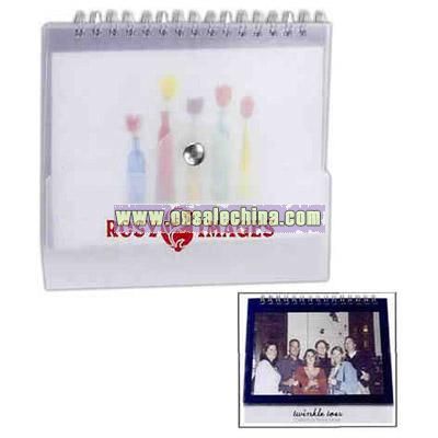 Flip photo album with clear cover