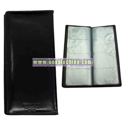 Kidskin business card album with 96-cards
