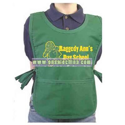 Children's smock apron with pocket