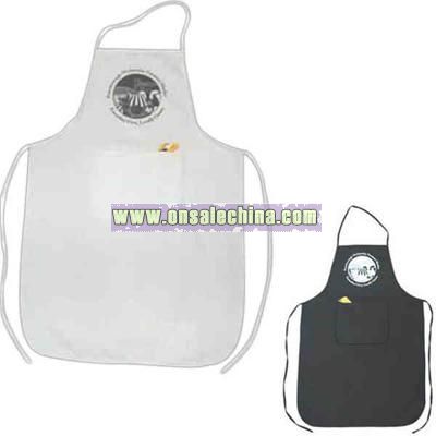 White - One pocket bib apron