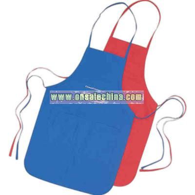 Polyester-cotton apron with pockets