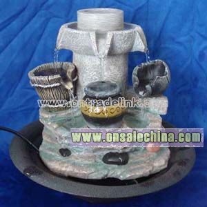 Polyresin Tabletop Fountain with Milling