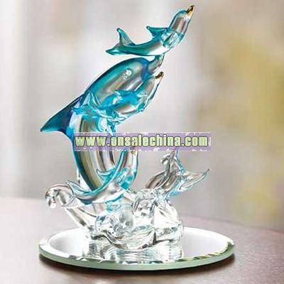 Spun-glass Dolphin Figurine