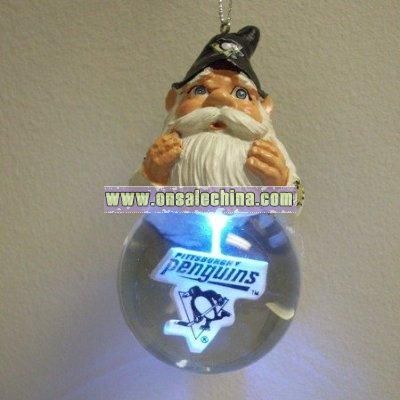 Light Up Snow Globe Gnome Ornament