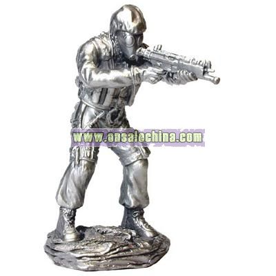 Pewter Soldier Figurine