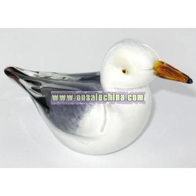 Crystal Glass Seagull Statue Paper Weight