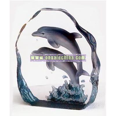 Acrylic Dolphins Figurine