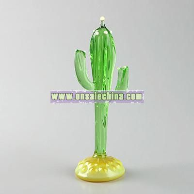 Glass Saguaro Figurine