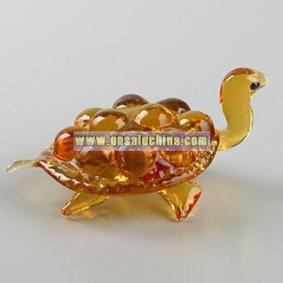 Turtle Glass Figurine