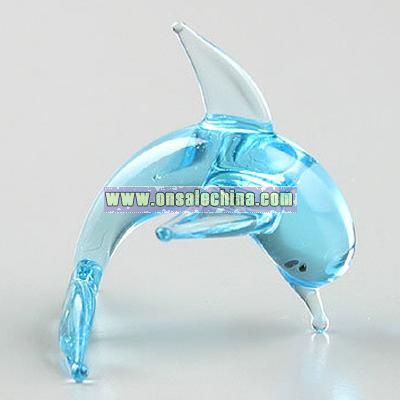 Dolphin Glass Figurine
