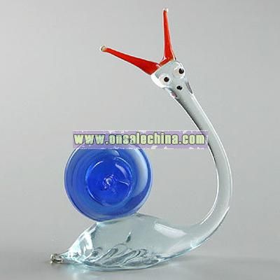 Delicate Snail Glass Figurine