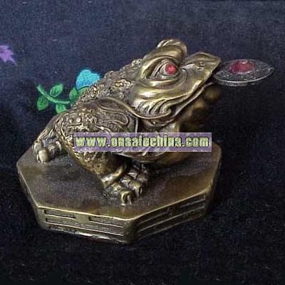 Bronze Feng Shui 3 Legged Money Frog