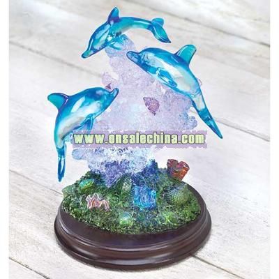 Light Up Dolphin Sculpture