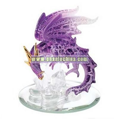Spun Glass Purple Dragon