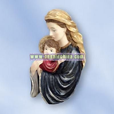 Madonna and Child Florentine Wall Plaque