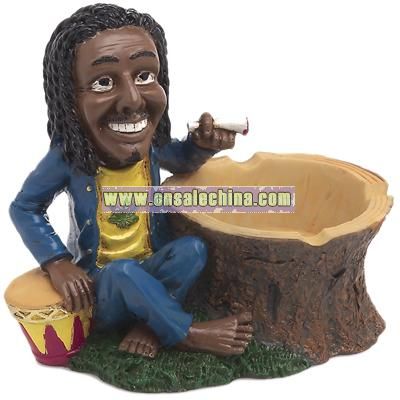 Jamaican Man with Drum Ashtray