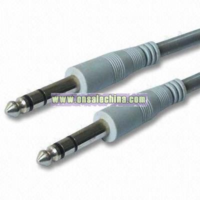 Audio Cable with Nickel-plated Plug