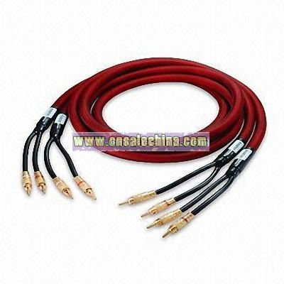OFC 2.5m Hi-fi Speaker Cable with Gold Plated Banana-type Plug
