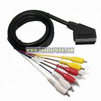 SCART to RCA Cable