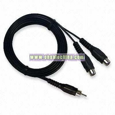 RCA plug to 2RCA jacks Cable