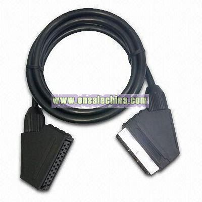 Scart Plug to Scart Jack Cable
