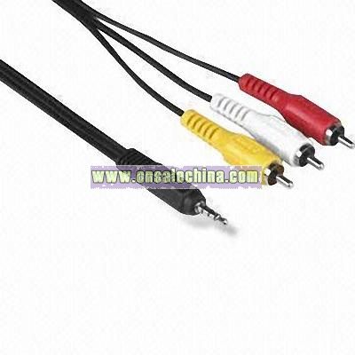 3.5mm plug to 3RCA plugs Cable