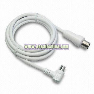 9.5mm Plug to 9.5mm Jack Right Angled Audio/Video Cable