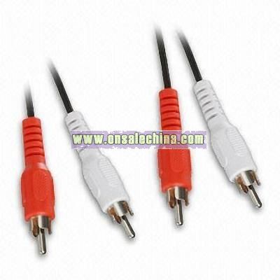 Audio Cable with 2 RCA Plugs and BC or CCS Conductor