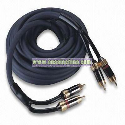 2 RCA Male to 2 RCA male Audio Video Cables