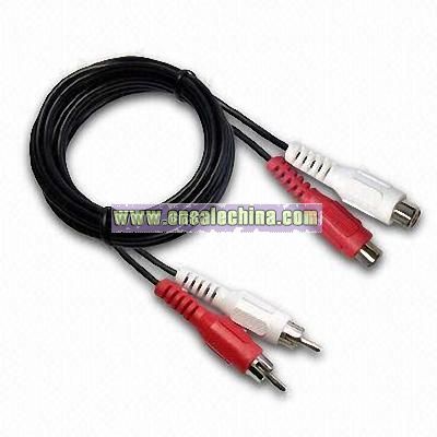 2 RCA plugs to 2 RCA jacks Cable