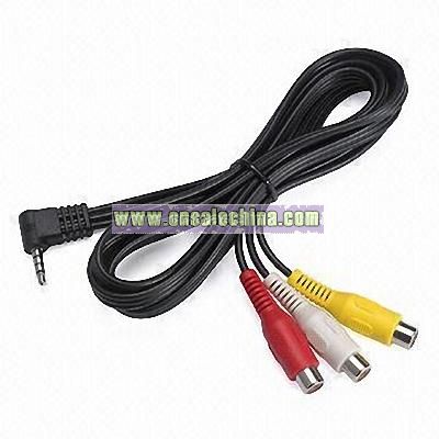 Audio/Video Cable with 4-pole Plugs