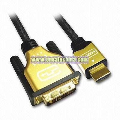 HDMI to DVI Cable with Aluminum Shell