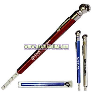 Anodized safety auto tire gauge