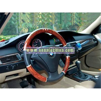 Mahogany steering wheel cover