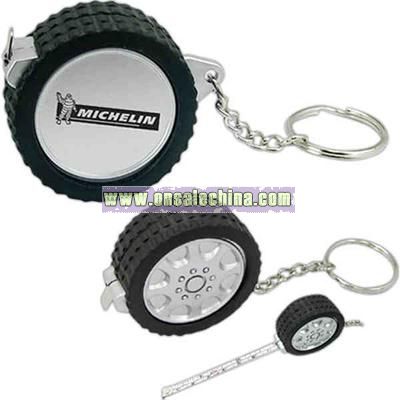 Tire shape key ring