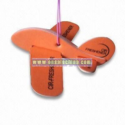 3D Paper Air Freshener in Plane Shape with Silkscreen Printing
