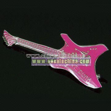 Iron Guitar Pin with Epoxy Coating