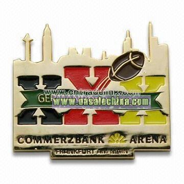Metal Pin Badge with German Bowl Design