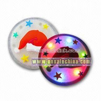 Flashing Pin Emblem/Button Badge with LED Light
