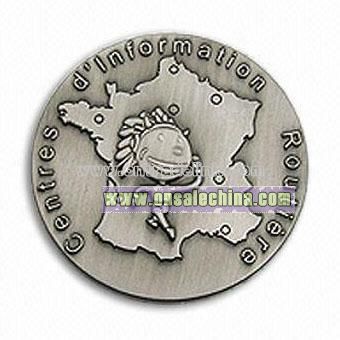 Badge with Antique Silver Finish