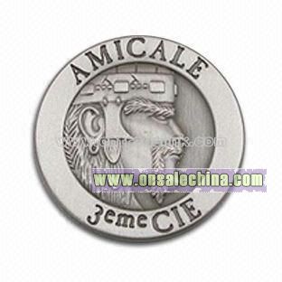 Badge in Antique Silver Finish