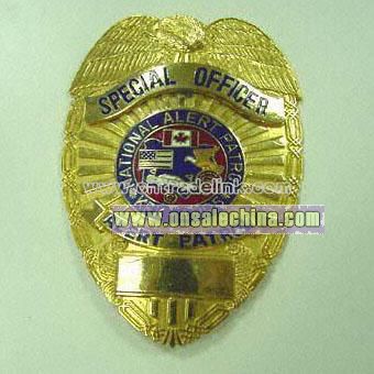 Police Badge Available with Pin or Screw at the Back