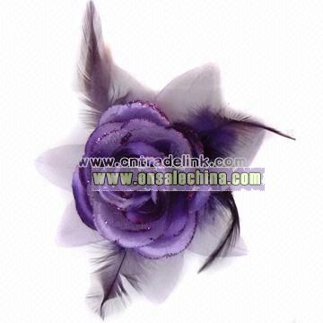 Purple Brooch in Flower Shape