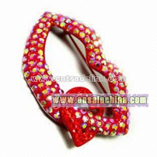Fashionable Brooch with White K Plating