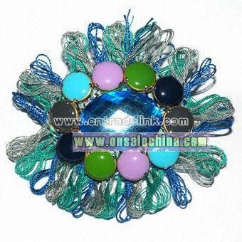 Brooch with Resin Stone Decoration