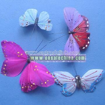 Handmade Multicolor Butterfly-Shaped Costume Brooches