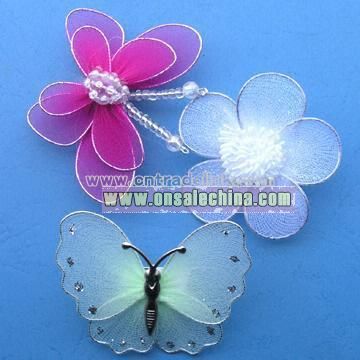 Handmade Multicolored Butterfly Design Costume Brooches